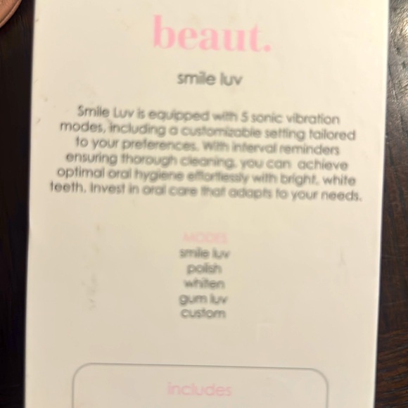 beaut. Smile Luv - Sonic smart toothbrush  -  NEW IN BOX - Picture 7 of 7